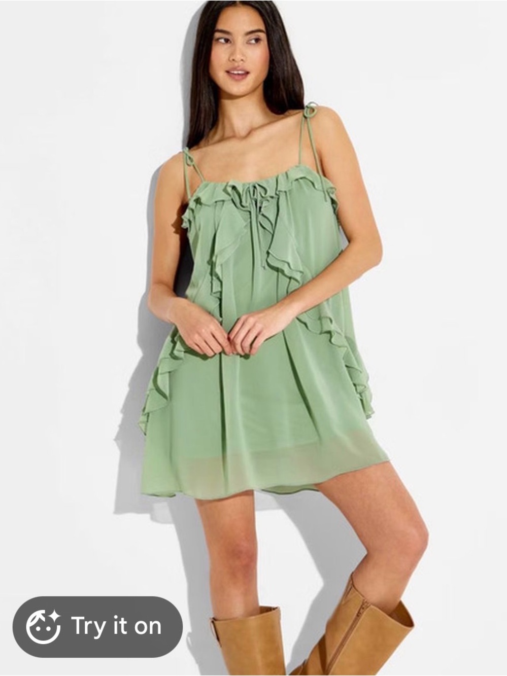 Wild Fable Boho Ruffle Mini Dress - Picture 5 of 6